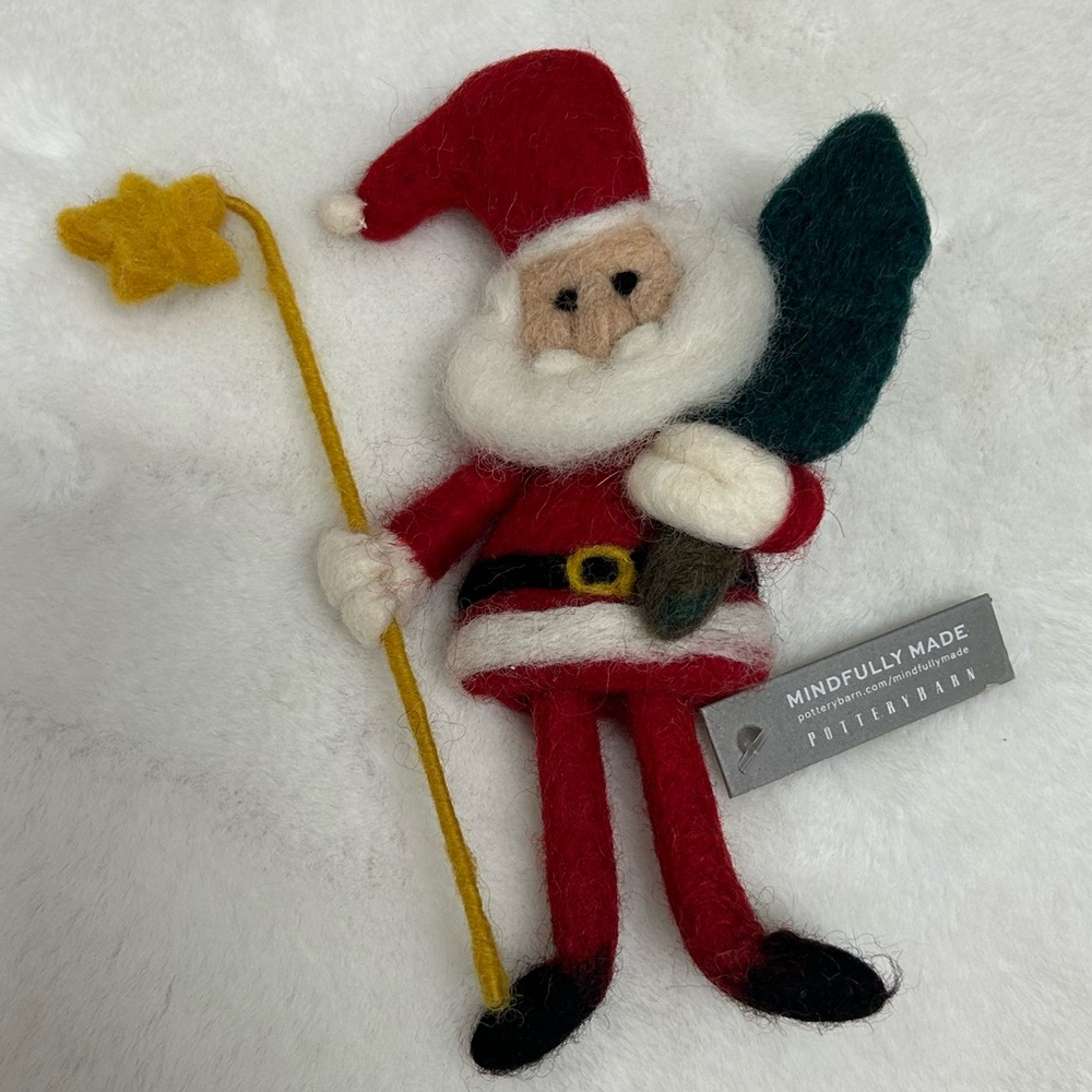 Pottery Barn felt wine topper